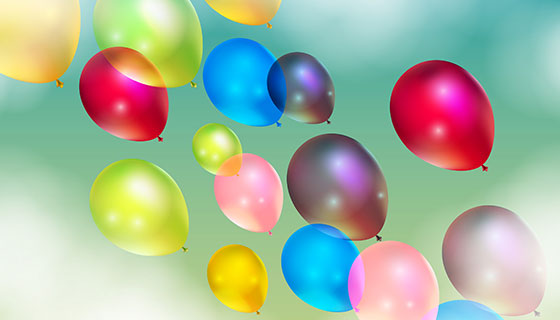 多彩逼真的气球矢量素材(EPS/AI)