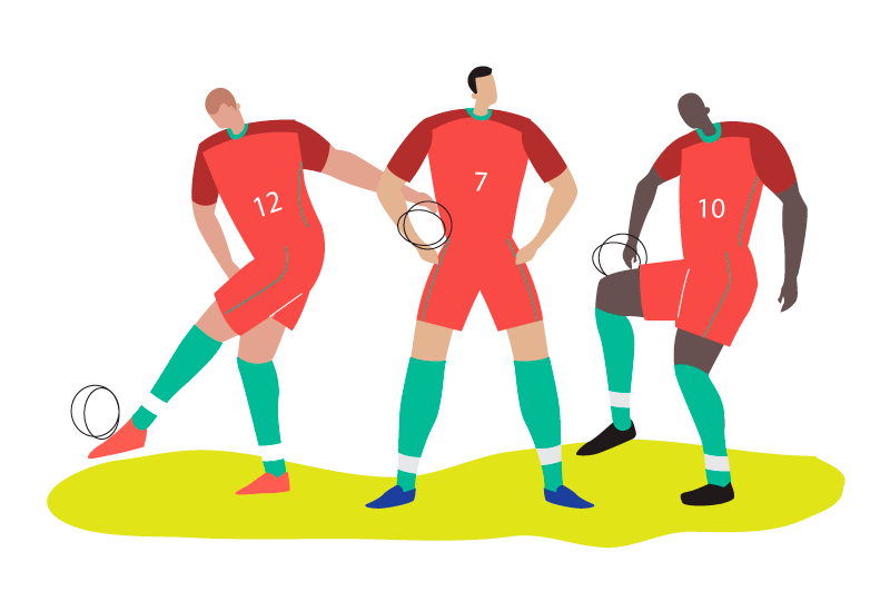 葡萄牙世界杯足球人物矢量素材(AI/SVG/免扣PNG)