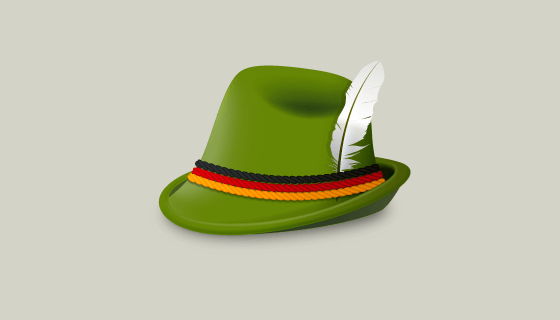 绿色蒂罗尔帽矢量素材(EPS/AI/PNG)