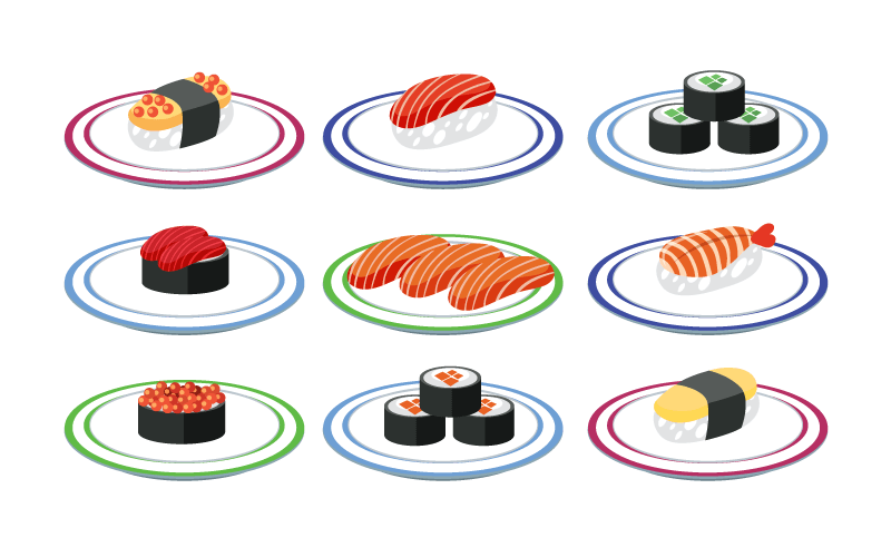 美味的寿司矢量素材(EPS/免扣PNG)