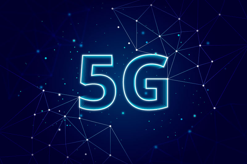 蓝色5G网络概念背景矢量素材(AI/EPS)