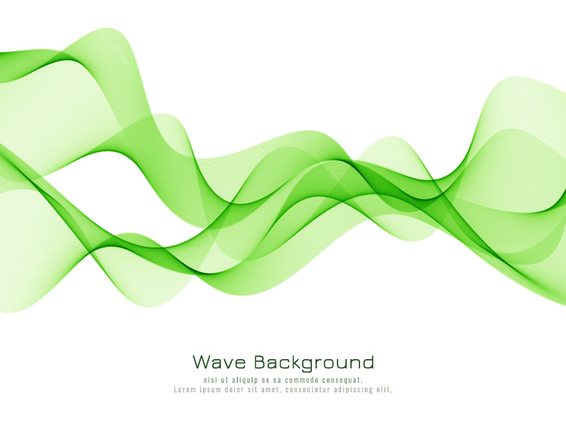 抽象绿色波浪背景矢量素材(AI/EPS)