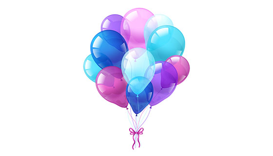 逼真的彩色气球矢量素材(EPS)