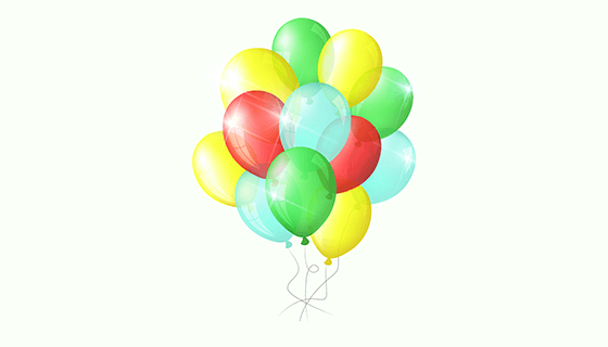 多彩逼真的气球矢量素材(EPS/AI/PNG)
