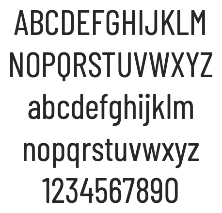Barlow Condensed字体预览