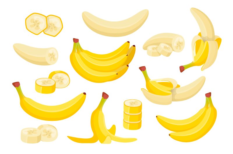 各种各样的香蕉矢量素材(EPS/免扣 PNG)