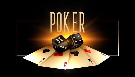 扑克和骰子设计赌场背景矢量素材(EPS)
