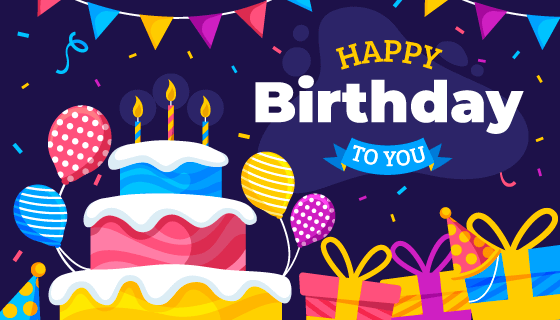 生日蛋糕和生日礼物设计生日快乐矢量素材(AI/EPS)