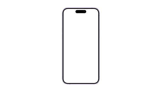 逼真的暗紫色 iPhone 14 Pro Max 手机模型素材(PSD)