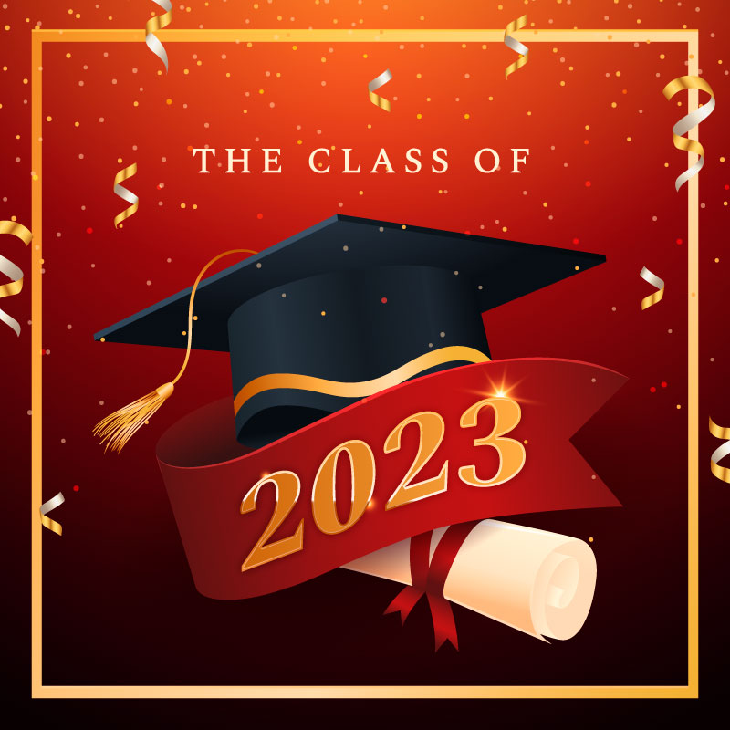 学位帽和学位证书设计 2023 毕业背景矢量素材(AI/EPS)