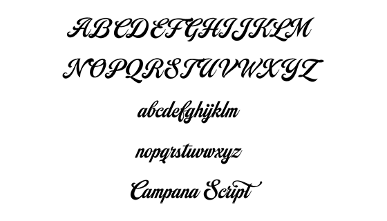 Campana Script 字体免费下载
