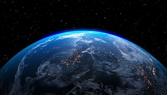 太空中的蓝色地球高清图片素材(JPG)