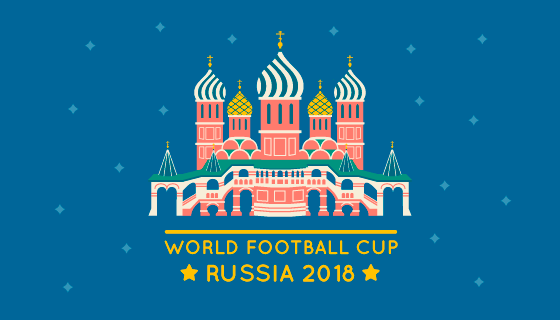 俄罗斯建筑设计世界杯背景矢量素材(EPS/AI)