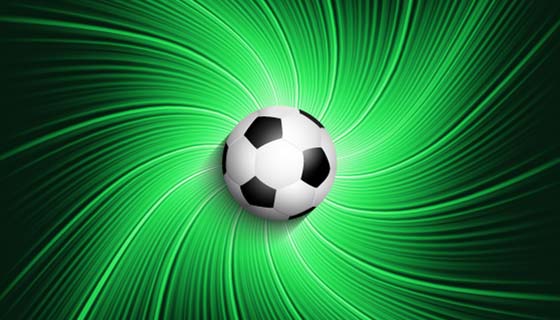 绿色抽象背景足球矢量素材(EPS)