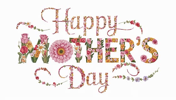 创意 happy mother’s day 字母母亲节背景图片素材(JPG)