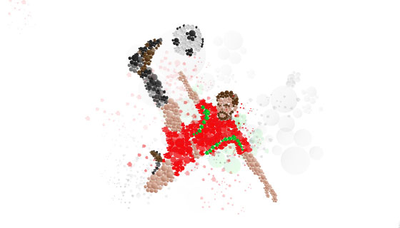 抽象运动员踢足球矢量素材(AI/PNG)