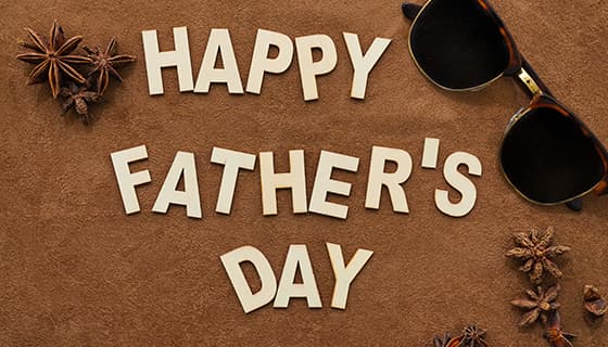 墨镜和 happy father’s day 字母设计父亲节背景图片素材(JPG)