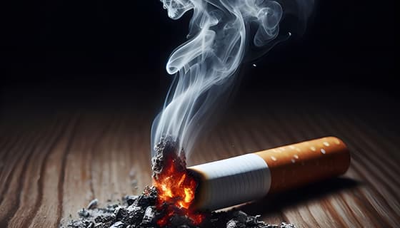 香烟里飘出的幽灵设计戒烟禁毒图片素材(JPG)