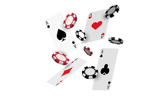 四张扑克A和筹码矢量素材(EPS)