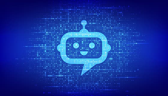 AI聊天机器人背景矢量素材(EPS)