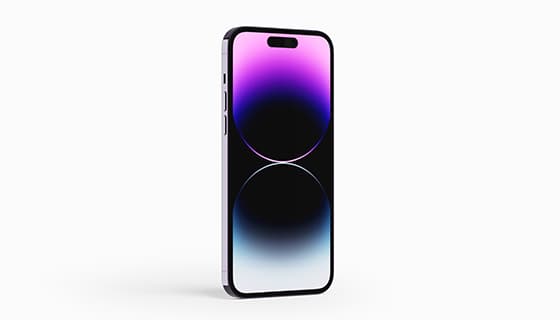暗紫色 iPhone 14 Pro Max 手机素材(PSD)