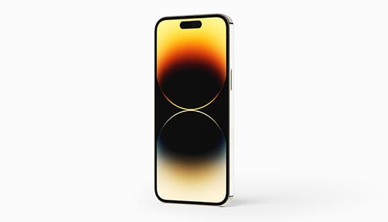 金色 iPhone 14 Pro Max 手机素材(PSD)