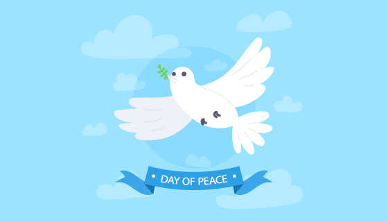 白鸽设计国际和平日矢量素材(EPS/AI)