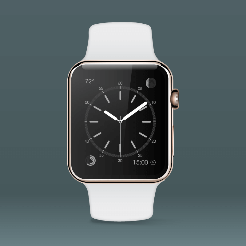 白色Apple Watch矢量素材(EPS)