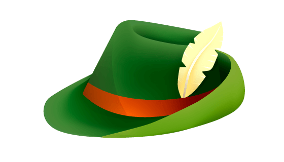 绿色蒂罗尔帽矢量素材(EPS/AI/PNG)