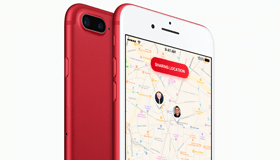 红色iPhone 7 Plus模型(PSD)