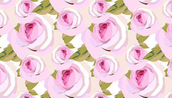 粉色玫瑰图案背景矢量素材(EPS)