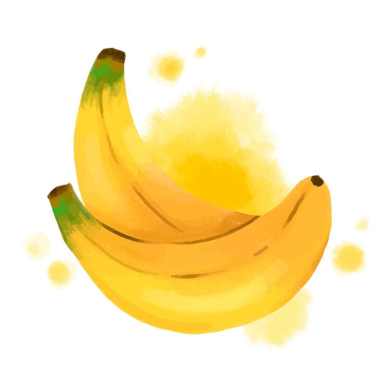 水彩风格香蕉矢量素材(AI/EPS)
