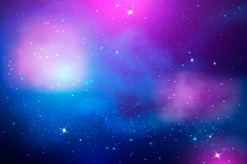 紫色神秘银河背景矢量素材(AI/EPS)