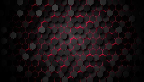红黑色蜂窝背景矢量素材(AI/EPS)