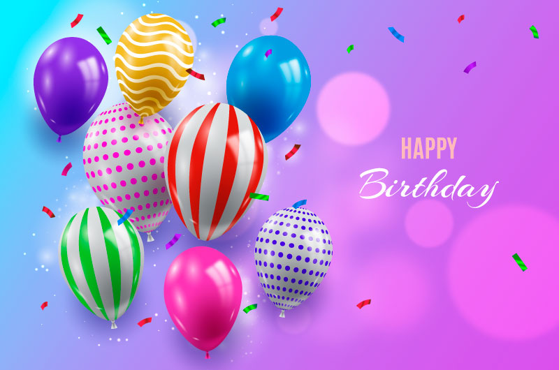 多彩气球生日快乐背景矢量素材(AI/EPS)
