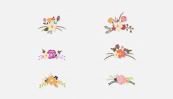 6款花卉插图矢量素材(EPS)