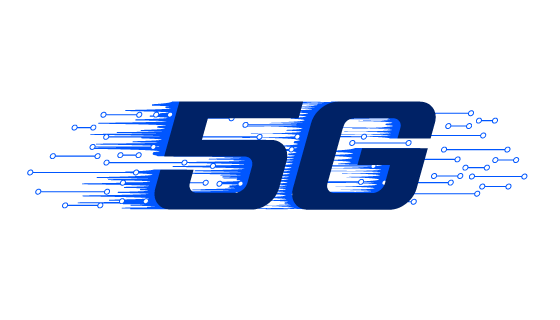 蓝色5G概念设计矢量素材(EPS/PNG)