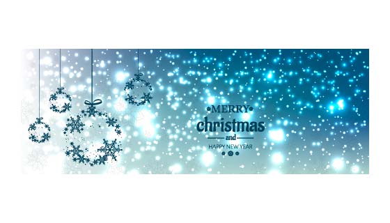 闪闪发光的圣诞节banner矢量素材(EPS)