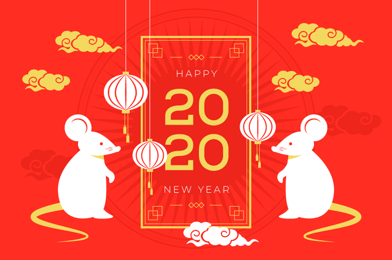 2020鼠年新年快乐背景矢量素材(AI/EPS/免扣PNG)