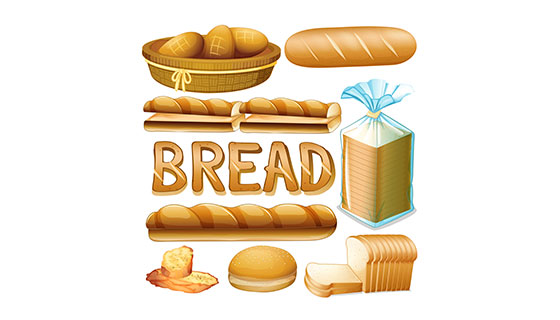 各种各样的面包矢量素材(EPS)