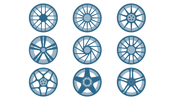 汽车轮毂矢量素材(EPS/AI/SVG)