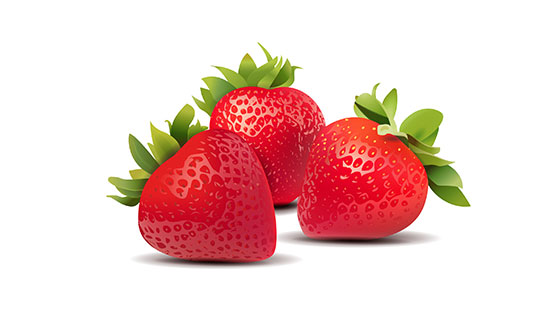 逼真的草莓矢量素材(EPS/AI)