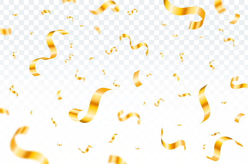 金色纸屑矢量素材(AI/EPS/免扣PNG)