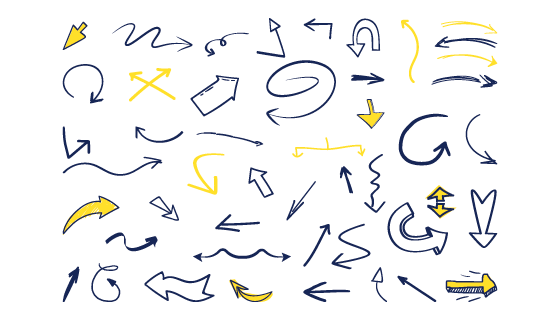 手绘各种各样的箭头矢量素材(AI/EPS/PNG)