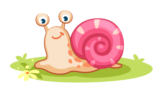 卡通风格可爱的蜗牛矢量素材(EPS/PNG)