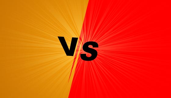 红橙双方对抗vs屏幕背景矢量素材(EPS)