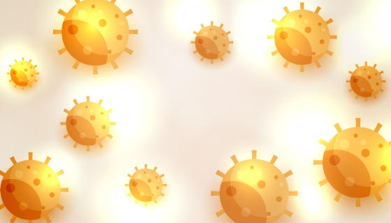 黄色细菌病毒背景矢量素材(EPS)