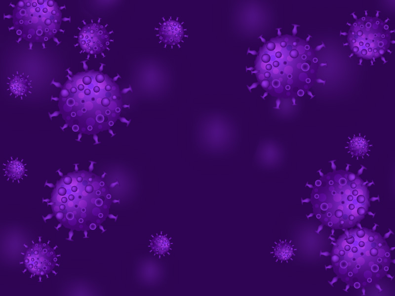 紫色冠状病毒背景矢量素材(EPS)