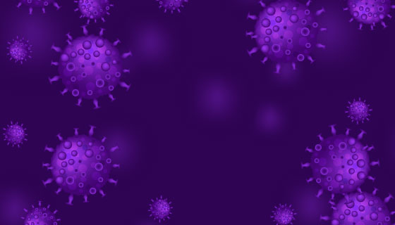 紫色冠状病毒背景矢量素材(EPS)