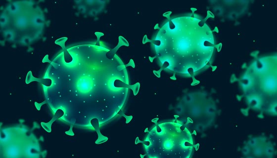 绿色的冠状病毒背景矢量素材(AI/EPS)
